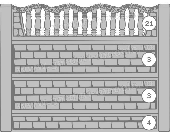 Imagini gard Gard beton armat 21, 3, 3, 4