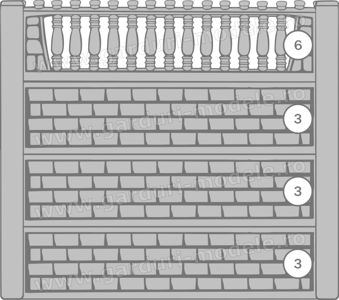 Imagini gard Gard beton armat 6, 3, 3, 3